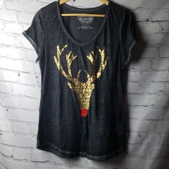 Reindeer Christmas Pj Shirt - Picture 1 of 3